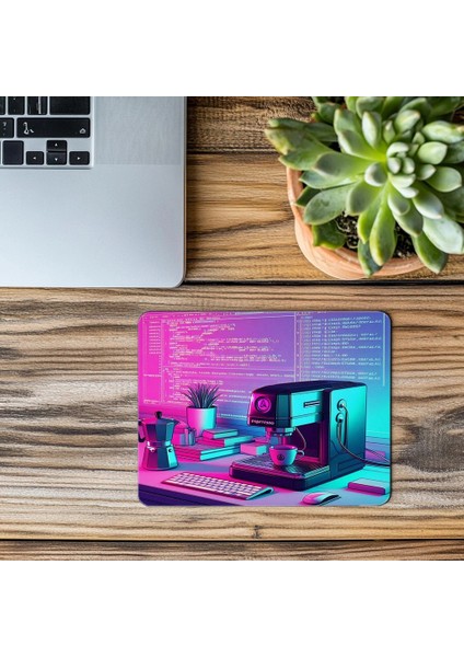 Espresso Makinesiyle Zenginleştirilmiş Kod Mouse Pad - 19X23 cm 2 mm Dikdörtgen Ithal Baskılı Mouse Pad modelleri