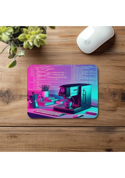 Espresso Makinesiyle Zenginleştirilmiş Kod Mouse Pad - 19X23 cm 2 mm Dikdörtgen Ithal Baskılı Mouse Pad fırsatları