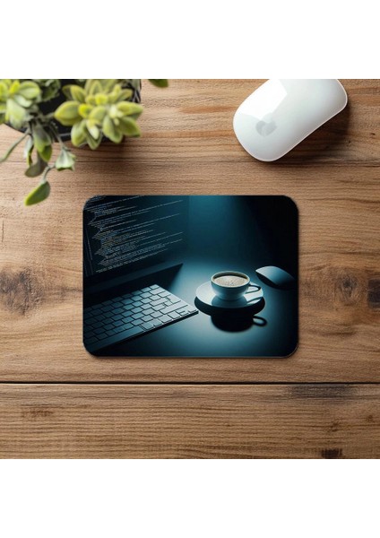 Dark Mode Minimalist Kodlama Mousepad - 19X23 cm 2 mm Dikdörtgen Ithal Baskılı Mouse Pad fırsatları