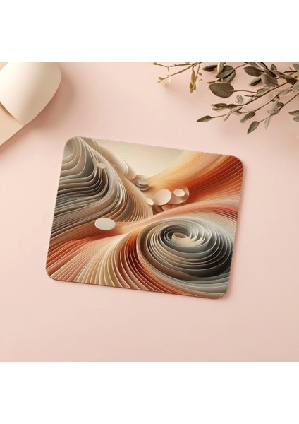 Ritimli Elips Desenli Sade Mouse Pad - 19X23 cm 2 mm Dikdörtgen Ithal Baskılı Mouse Pad indirimleri