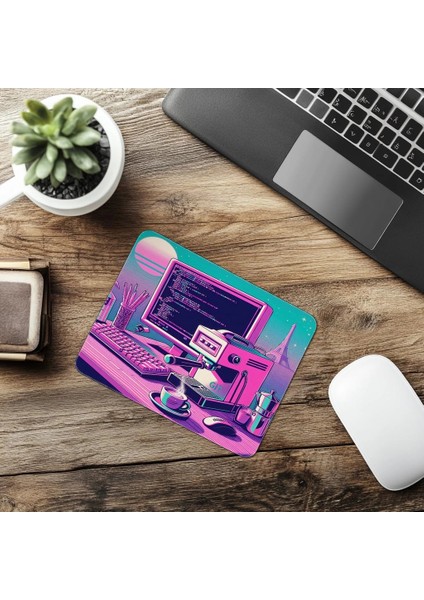 Git Branch Projeksiyonlu Mousepad – Espresso Önü - 19X23 cm 2 mm Dikdörtgen Ithal Baskılı Mouse Pad