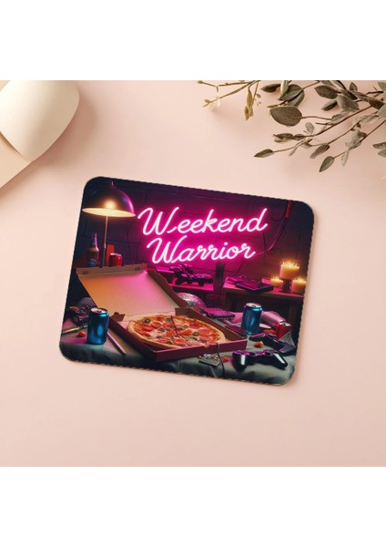 Weekend Warrior Yazılı Komik Gamer Mousepad - 19X23 cm 2 mm Dikdörtgen Ithal Baskılı Mouse Pad indirimleri