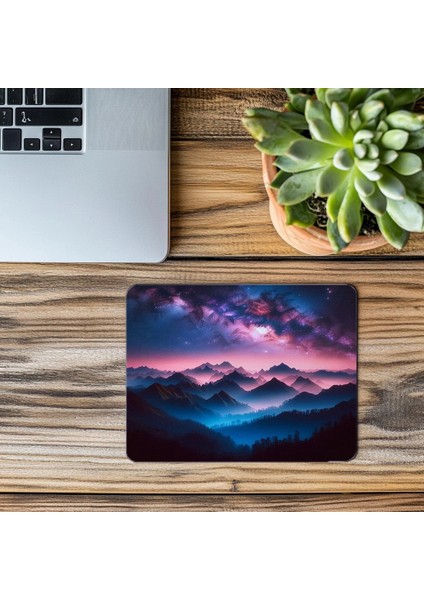 Yıldızlı Gökyüzü ve Dağlar Mousepad - 19X23 cm 2 mm Dikdörtgen Ithal Baskılı Mouse Pad modelleri
