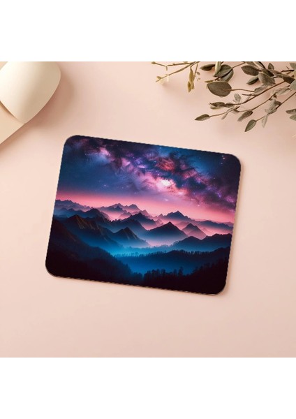 Yıldızlı Gökyüzü ve Dağlar Mousepad - 19X23 cm 2 mm Dikdörtgen Ithal Baskılı Mouse Pad indirimleri