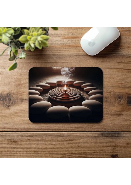 Meditasyon Temalı Zen Mouse Pad - 19X23 cm 2 mm Dikdörtgen Ithal Baskılı Mouse Pad fırsatları