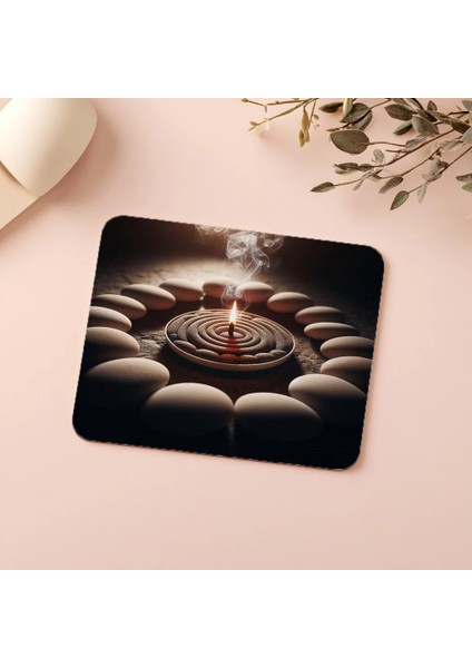 Meditasyon Temalı Zen Mouse Pad - 19X23 cm 2 mm Dikdörtgen Ithal Baskılı Mouse Pad indirimleri
