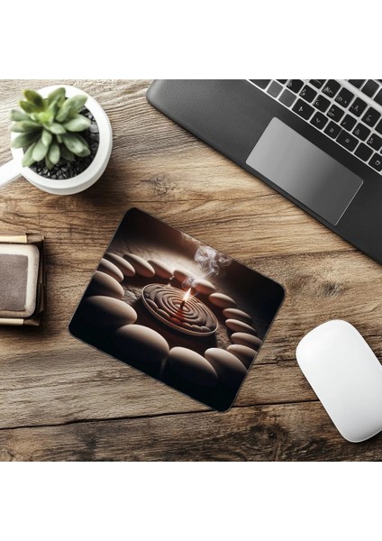 Meditasyon Temalı Zen Mouse Pad - 19X23 cm 2 mm Dikdörtgen Ithal Baskılı Mouse Pad