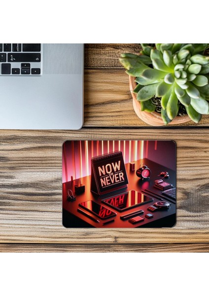 Now Or Never Yazılı Vurgulu Mousepad - 19X23 cm 2 mm Dikdörtgen Ithal Baskılı Mouse Pad modelleri