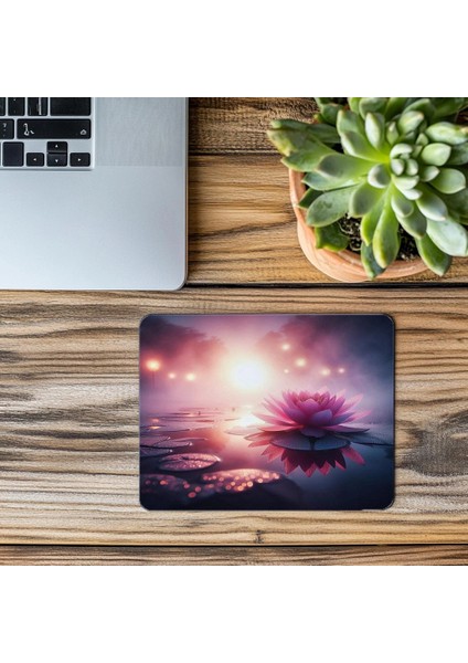 Pastel Işıklı Lotus Çiçeği Mousepad - 19X23 cm 2 mm Dikdörtgen Ithal Baskılı Mouse Pad modelleri