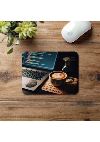 Kod Temalı Mouse Pad ile Ofis Tarzı - 19X23 cm 2 mm Dikdörtgen Ithal Baskılı Mouse Pad fırsatları