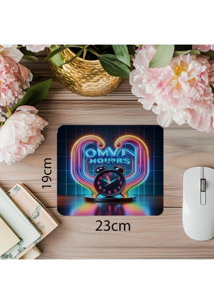 Zamanına Sahip Çık Sloganlı Parlak Tasarım - 19X23 cm 2 mm Dikdörtgen Ithal Baskılı Mouse Pad