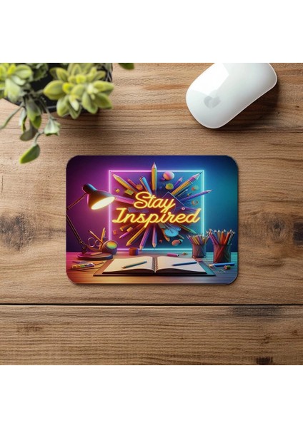 Canlı Işıklarla Tasarlanmış 3D Motivasyon Mousepad - 19X23 cm 2 mm Dikdörtgen Ithal Baskılı Mouse Pad fırsatları