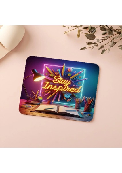 Canlı Işıklarla Tasarlanmış 3D Motivasyon Mousepad - 19X23 cm 2 mm Dikdörtgen Ithal Baskılı Mouse Pad indirimleri
