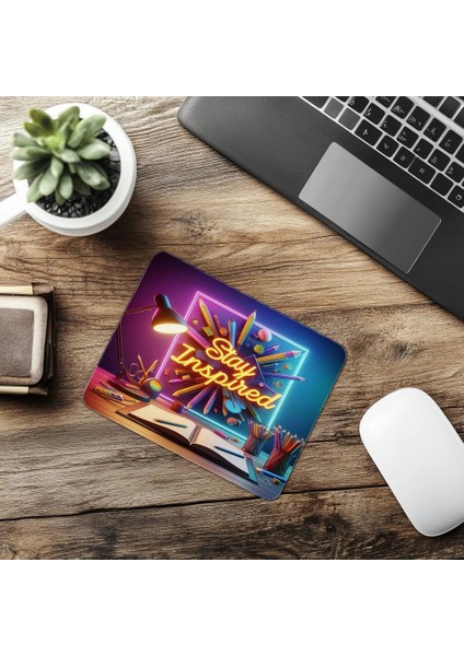 Canlı Işıklarla Tasarlanmış 3D Motivasyon Mousepad - 19X23 cm 2 mm Dikdörtgen Ithal Baskılı Mouse Pad