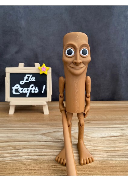 3D Eklemleri Oynayan “tung Tung Sahur” Figür – Hareketli Biblo / Dekoratif Oyuncak