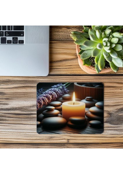 Kapalı Mekan Huzur Mousepad – Mum Efekti - 19X23 cm 2 mm Dikdörtgen Ithal Baskılı Mouse Pad modelleri