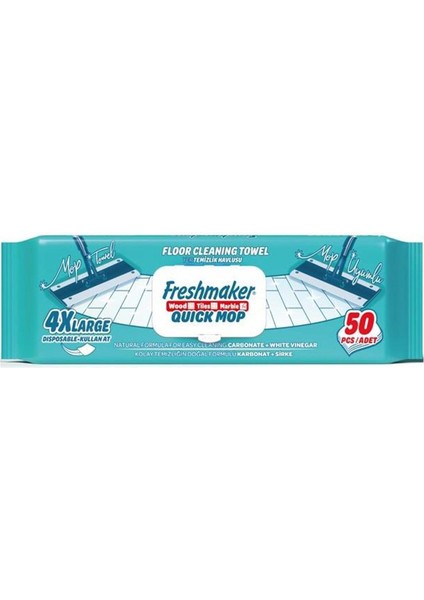 Karbonat ve Beyaz Sirke Katkılı Yüzey Yer Temizlik Mandallı Mop Havlusu - 50'li 10 Paket fiyatları
