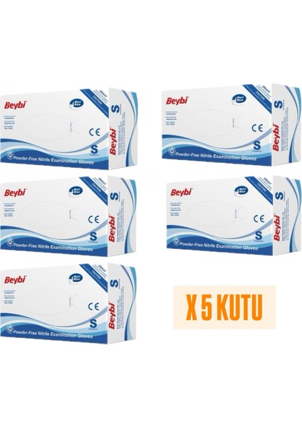 10 Kutu Pudrasız Mavi Nitril Muayene Eldiveni- Small / Medium Beden modelleri