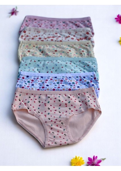 Pamuklu Premium Kalite Kız Çocuk Külot 6'lı