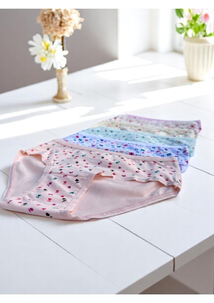 Pamuklu Premium Kalite Kız Çocuk Külot 6'lı modelleri