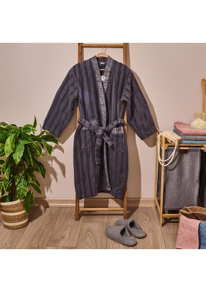 Soft Sun Madness Unisex Bornoz - Gri - L/xl