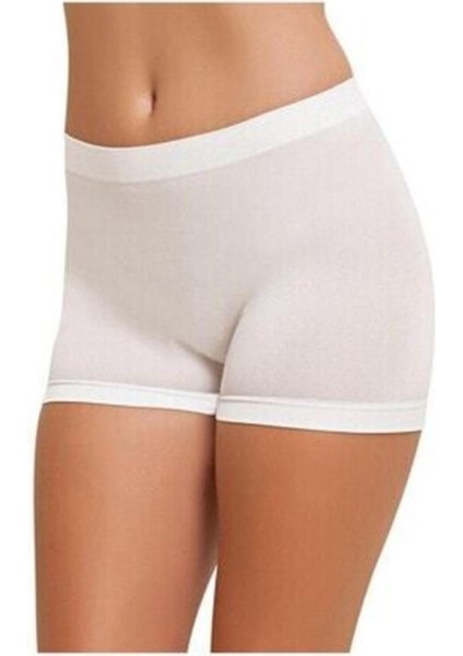 Kadın Beyaz Taktel Dikişsiz 2007 Şort Külot