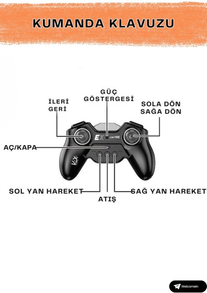 Oyuncak 2.4 Ghz Uzaktan Kumandalı Şarjlı Full Fonksiyon Şarjlı Ufo Avcısı Akrobatik Tank Araba 2in1 modelleri