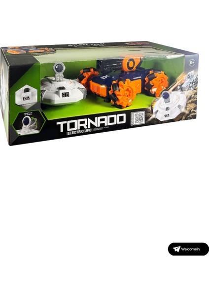 Oyuncak 2.4 Ghz Uzaktan Kumandalı Şarjlı Full Fonksiyon Şarjlı Ufo Avcısı Akrobatik Tank Araba 2in1