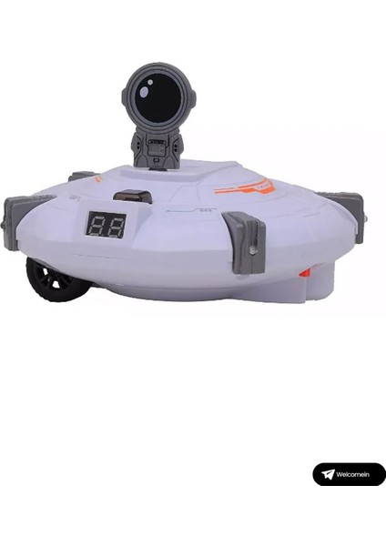 Oyuncak 2.4 Ghz Uzaktan Kumandalı Şarjlı Full Fonksiyon Şarjlı Ufo Avcısı Akrobatik Tank Araba 2in1