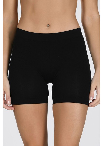 Siyah Seamless Kısa Şort Külot