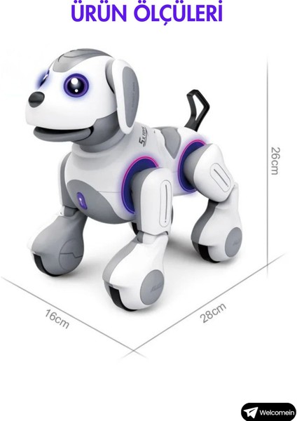 Oyuncak Uzaktan Kumandalı 22 Fonksiyonlu Smart Interaktif Akıllı Robot Köpek Sesli Ve Işıklı Hareketli Kumandalı Sevimli Dost indirimleri