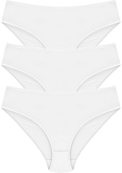Yüksek Bel Külot 3'lü Paket %100 Pamuk