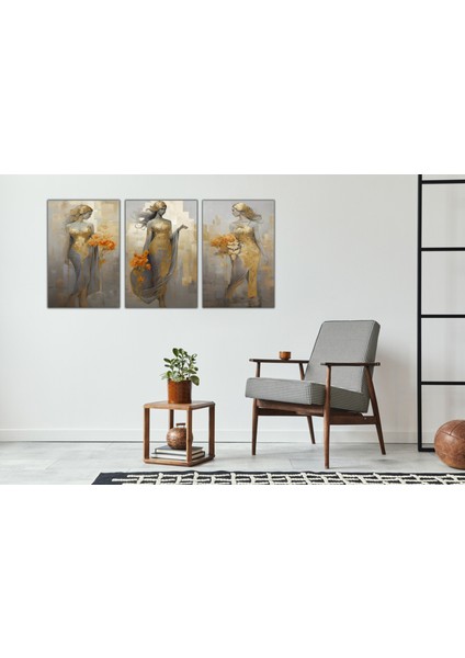 Dekoratif 3lü Tablo Kızlar Kanvas Tablo indirimleri