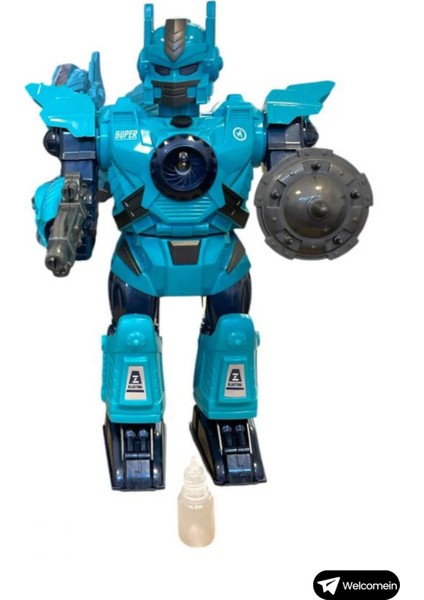 Oyuncak Interaktif Pilli Robot Işıklı Müzikli Sesli Dans Eden Buhar Çıkartan Disk Atan Roket Atan indirimleri