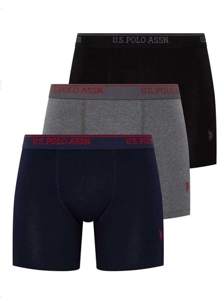 Erkek 3'lü Uzun Paçalı Boxer