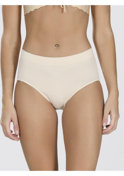 Kadın Bej Dikişsiz Esnek Slip Külot fiyatları