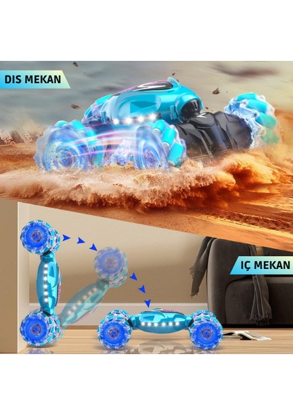 Bileklik ve Uzaktan Kumanda Kontrollü 360° Hareket Full Fonksiyon Şarjlı Işıklı Sesli 4x4 Offroad Rc indirimleri