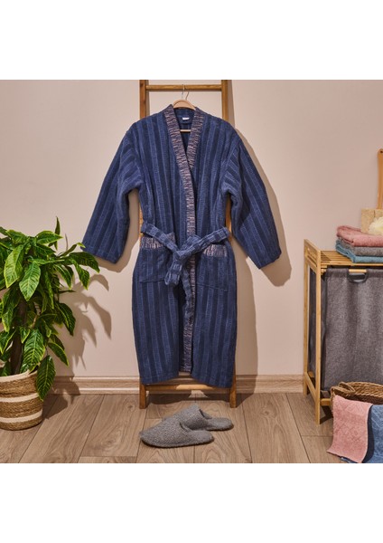 Soft Sun Madness Unisex Bornoz - Mavi - S/m