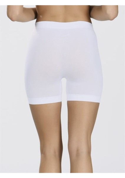 Kadın Beyaz Taktel Dikişsiz Şort Külot 1 Adet 2007 modelleri