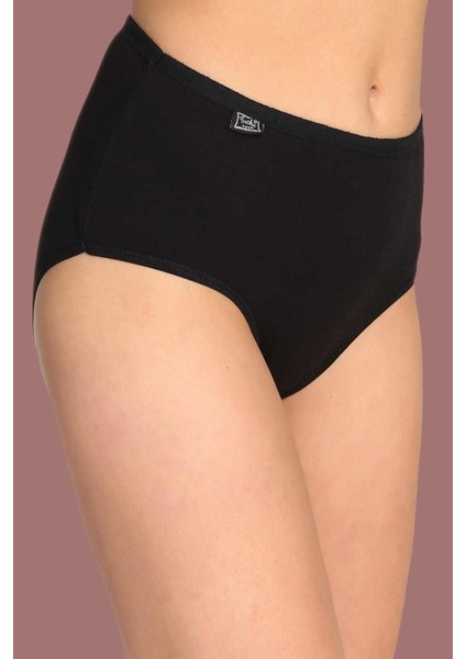 Kadın Siyah 5'li Paket Likralı Bato Külot