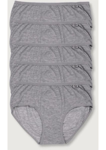 Kadın Gri 5'li Paket Likralı Bato Külot ELF568T0924CCM5