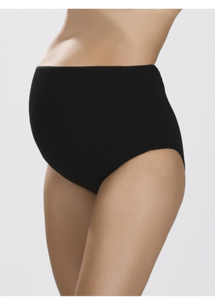 Pamuklu Likralı Kadın Siyah Hamile Külot