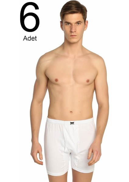Erkek Beyaz 6'lı Paket Penye Paçalı Külot ELF568T0110CCM6 fiyatları