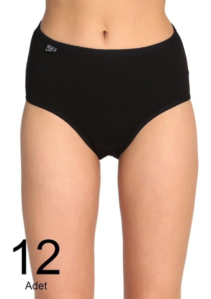 Kadın 12'li Paket Likralı Pamuk Bato Külot