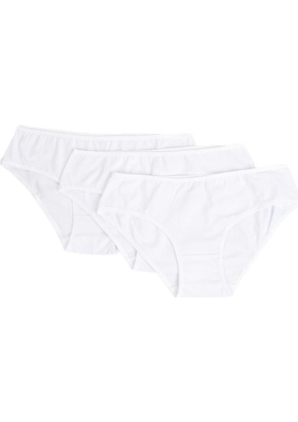 Siyah 3'lü Paket Kadın Cover Slip Külot %100 Pamuk