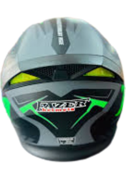 Fazer Helmet Zebra Flourosan Green Full Face Çene Açılır Kask – C modelleri