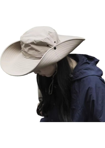 Güneş Koruma Şapkası Balıkçı Şapkası Balıkçılık Güneşliği Yaz Şapkası Güneş Şapkası Spor Açık Hava Dağcılık Ultraviyole Karşıtı Geniş Siperlikli Şapka (Yurt Dışından)