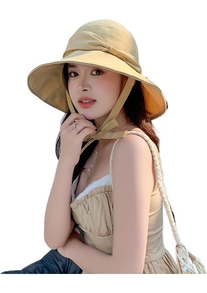 Yeni Açık Hava Moda Güneşlik Güneş Koruması Tüm Maç Büyük Siperlik Seyahat Küçük Yüz Hafif Lüks Üst Düzey Balıkçı Şapkası Kadın Yaz (Yurt Dışından)