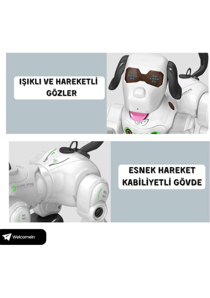 El Sensörlü Uzaktan Kumandalı Sesli ve Işıklı Robot Köpek Buhar Çıkartan Kumandayı Takip Eder indirimleri