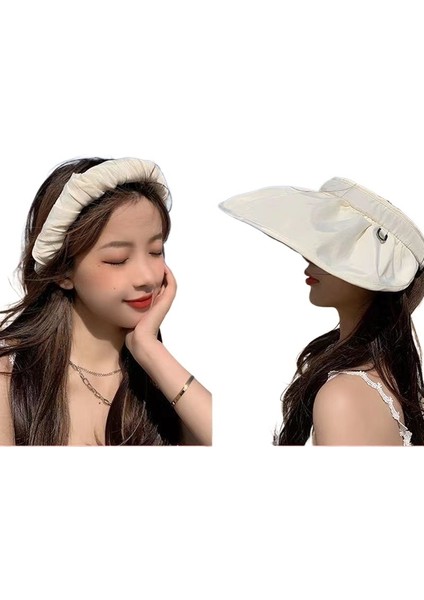 Yeni Katlanabilir Güneş Şapkası Siyah Plastik Kabuklu Güneş Şapkası Büyük Siperlikli Şık Tüm Uyumlu Boş Üst Güneş Şapkası Kadınlar Için (Yurt Dışından) fiyatları